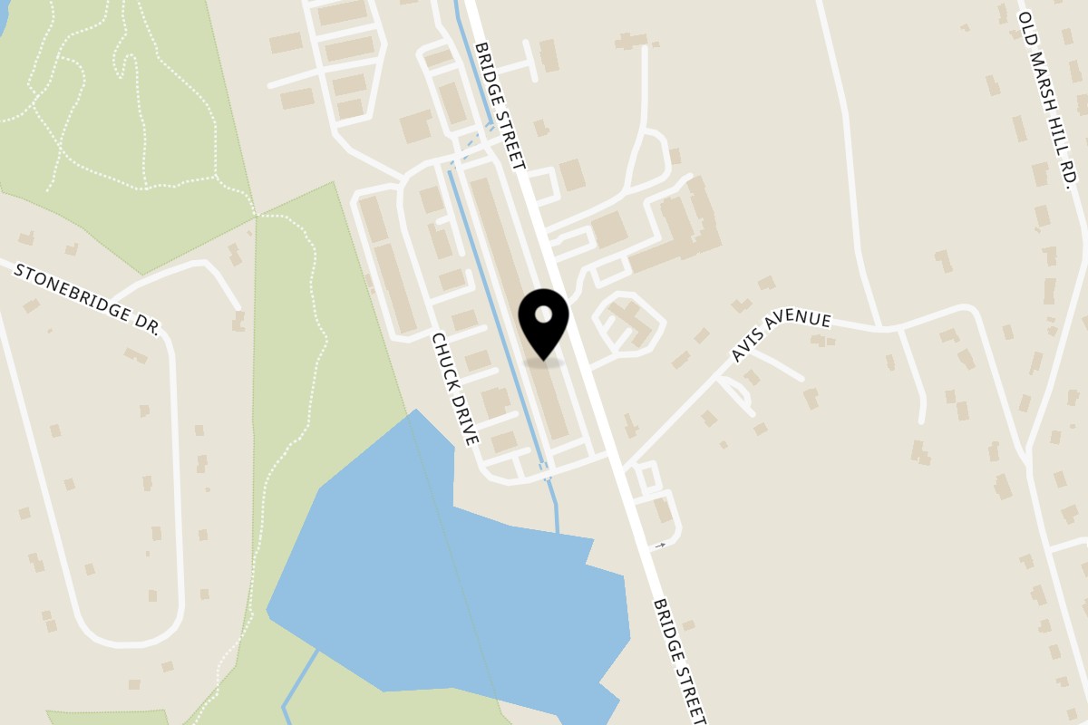 Map showing the location of Purple Carrot Bread Co. Dracut on 1794 Bridge St #13a in Dracut